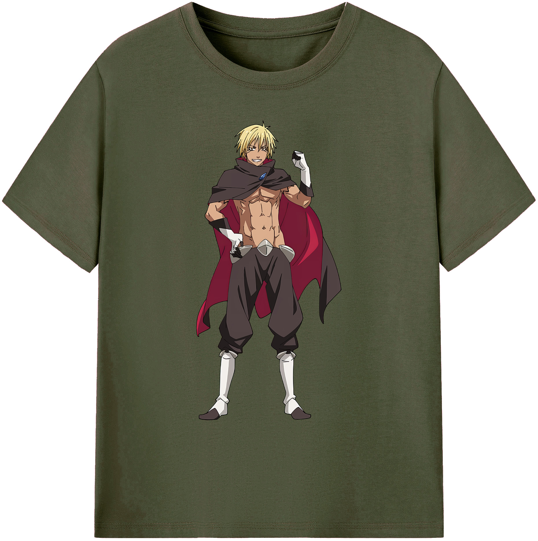 （画像用） 転スラ Regarding Reincarnated to Slime 綿100％ メンズ半袖Tシャツ｜肌触りやわらか＆通気性